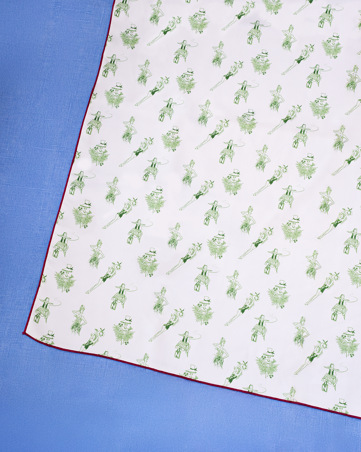 05 Isla Bonita Green Pocket Square