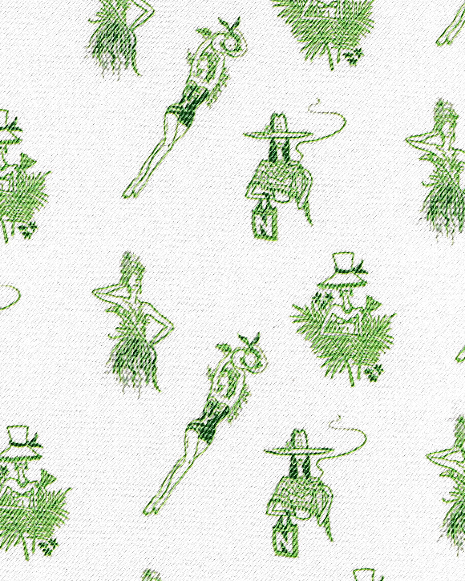 05 Isla Bonita Green Pocket Square